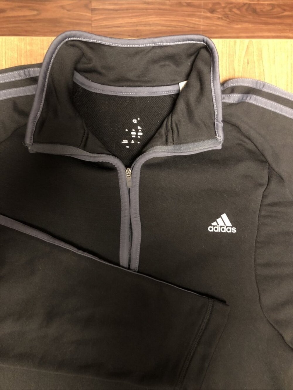 ADIDAS 1/4 ZIP PULLOVER gray black XL Women’s Casual Jacket Fall Weather